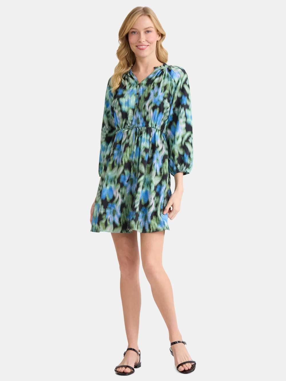TIME AND TRU Women’s Ruffle Neck Mini Dress sz XXXL (22) ✨